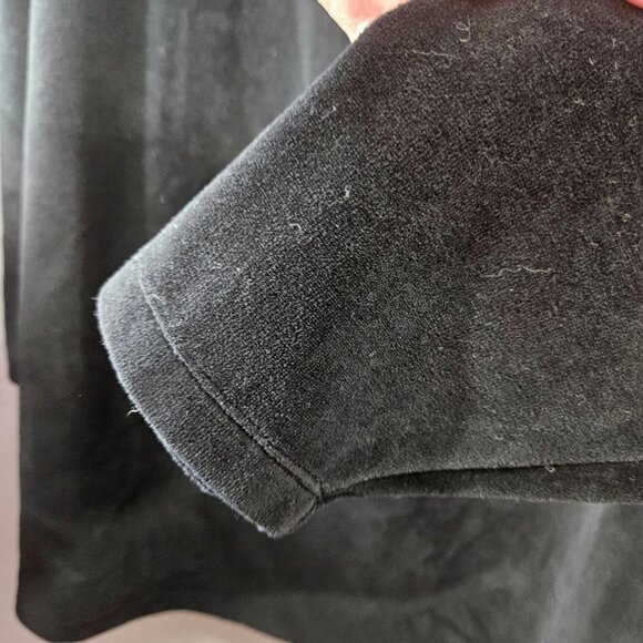 Barton G. Tunic Top Mini Dress Black Velour 2X Metal Studded Collar Half-Zip USA - Picture 7 of 9